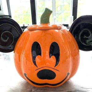 Mickey pumpkin cookie jar
